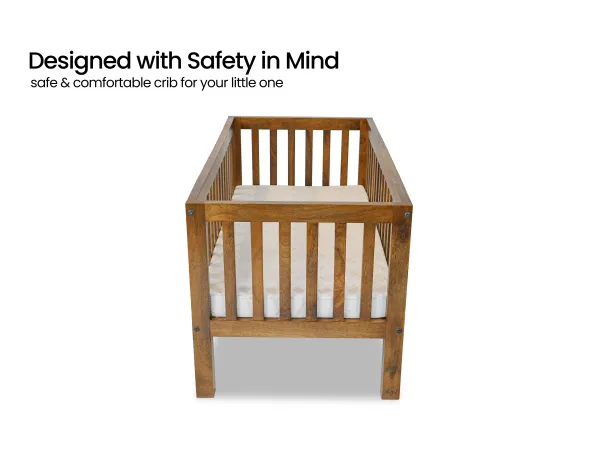 Clara Baby Crib (Cot) with Mattress (46 X 22 X 3)